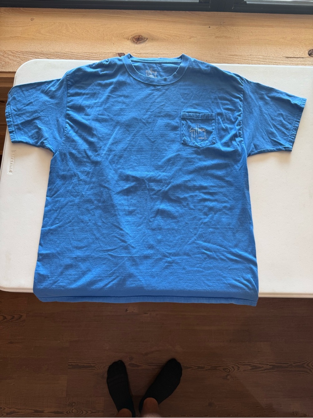 Guy Harvey Short-Sleeve Pocket Tee in Bright Blue
